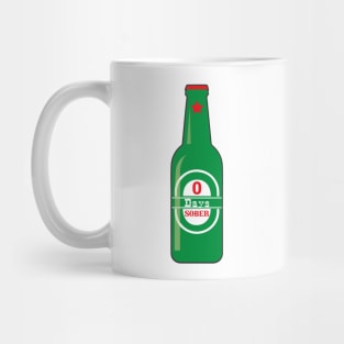 Zero Days Sober – Beer Bottle Funny Sobriety Mug